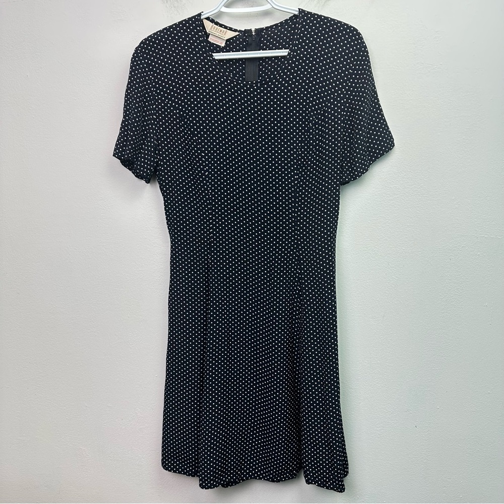 Vintage Braemar Jeremy Scott Dotted Fit Flare Dress Size 8